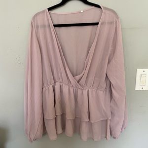 Pale Pink Sheer Blouse